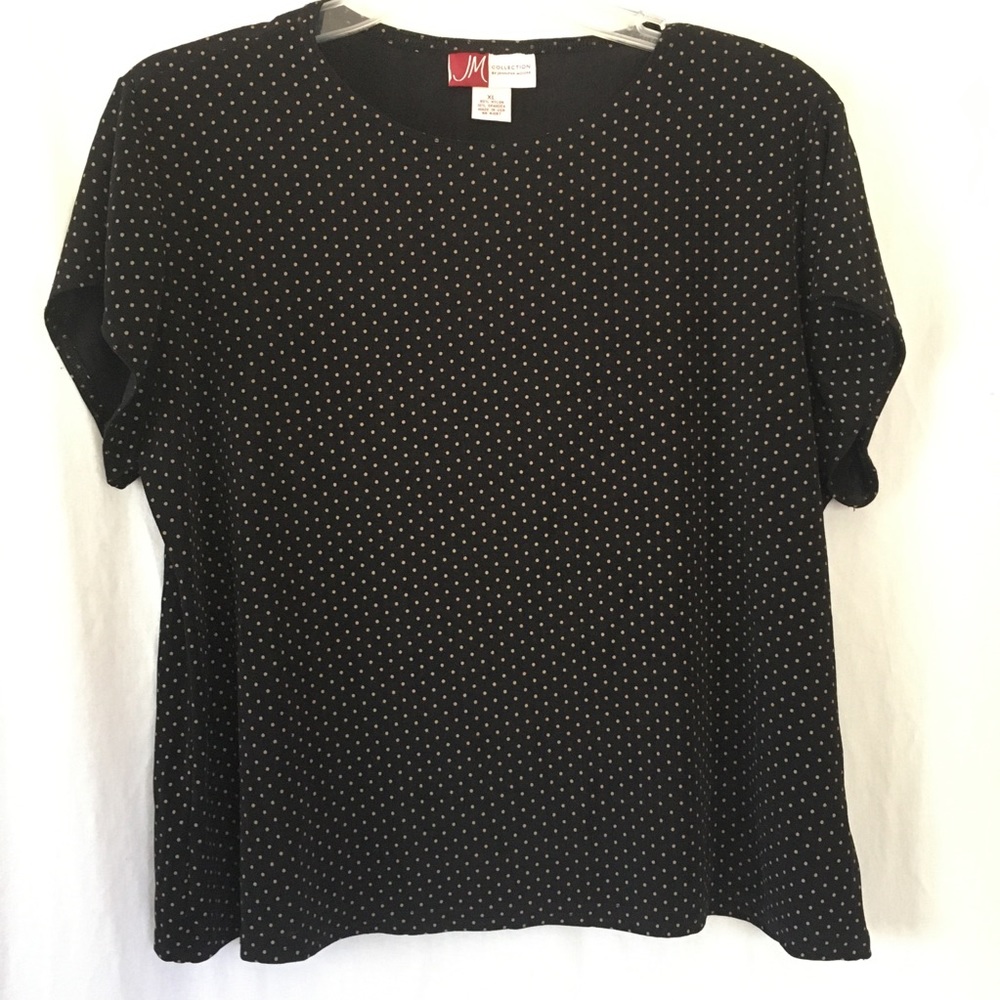 CLEARANCE! 5/$15 - JM Collection Polka Dot Top Sz XL